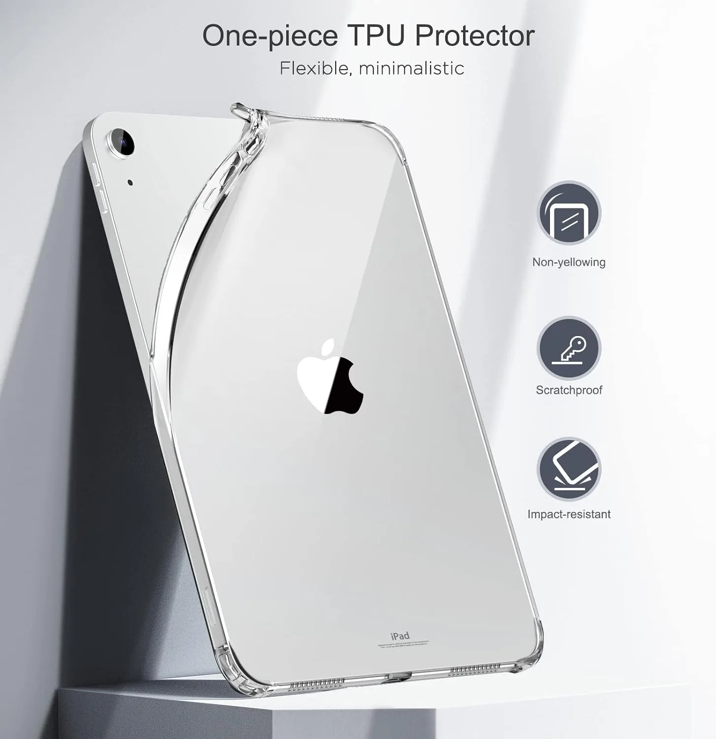 MoKo Clear Case for iPad (A16) 11th Generation 2025, Clear