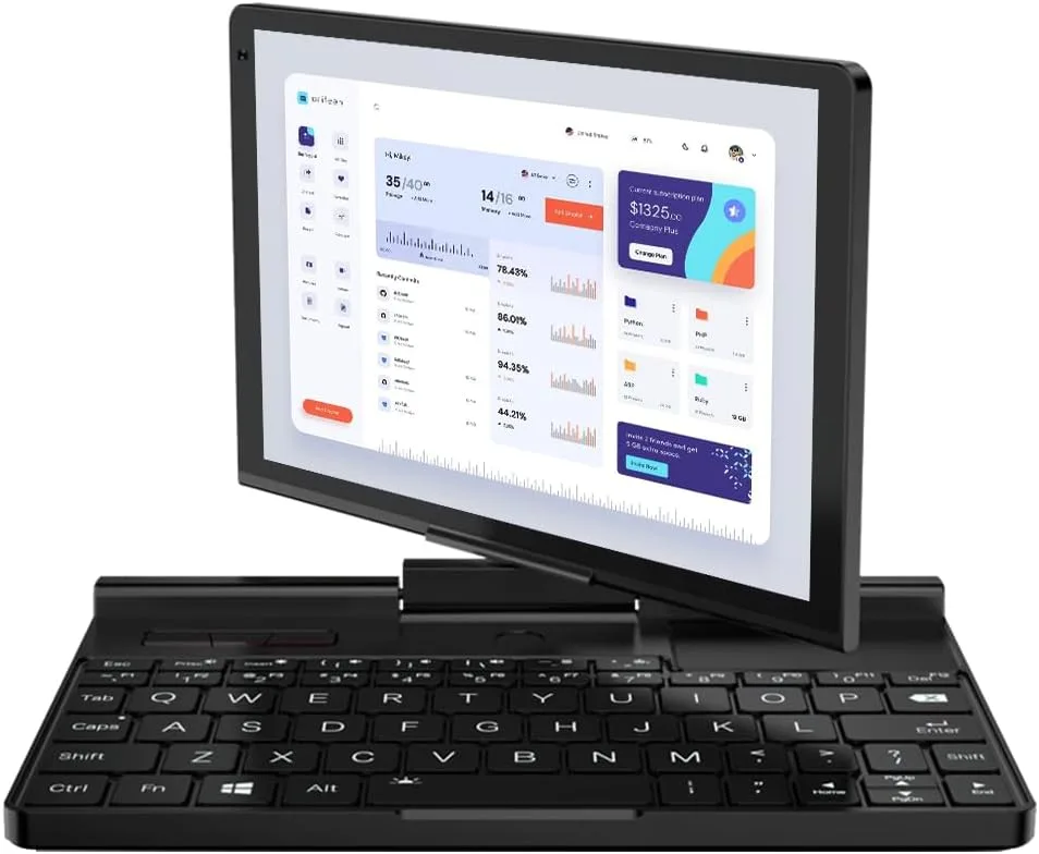 GPD Pocket 3 Mini Laptop with Included Stylus, Gold 7505 CPU, 16GB LPDDR4x RAM, 512GB NVMe SSD, 1920x1200p Touch Screen; Windows 11, Wi-Fi 6E, Bluetooth 5.3, Modular Handheld PC