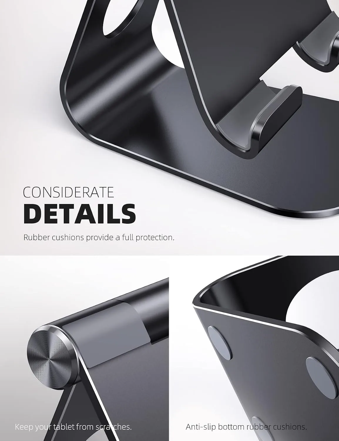 Lamicall iPad Stand Adjustable Tablet Holder, Sturdy Aluminum, Multi-Angle