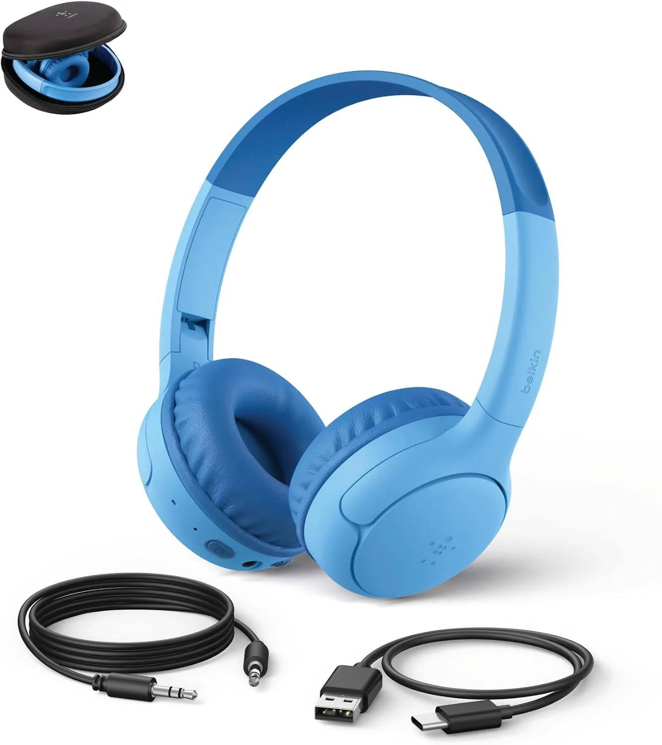 Belkin SoundForm Mini 2 Kids Headphones, Wireless & Wired, 55H Playtime