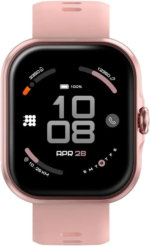Cubitt Viva Lite Smartwatch, 1.85” AMOLED, Built-in GPS, Bluetooth Calls, VITA AI Assistant, Route Navigation, Compass, 100+ Sports Modes, 3ATM Water Resistant, Offline Music — Rose Gold