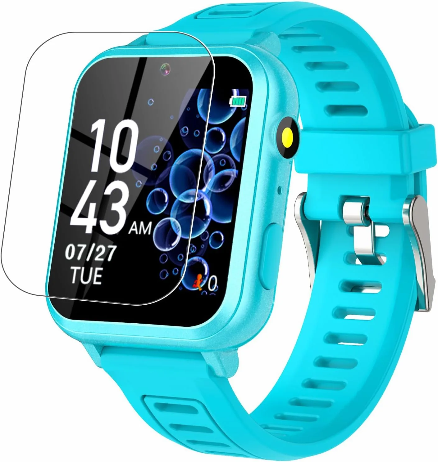 Kids Smart Watch Girls Gifts for Age 5-12, 24 Puzzle Games HD Touch Screen Watches with Video Camera Music Player Pedometer Flashlight 12/24 hr Birthday Gift 6 7 8 Year Old Girl Green