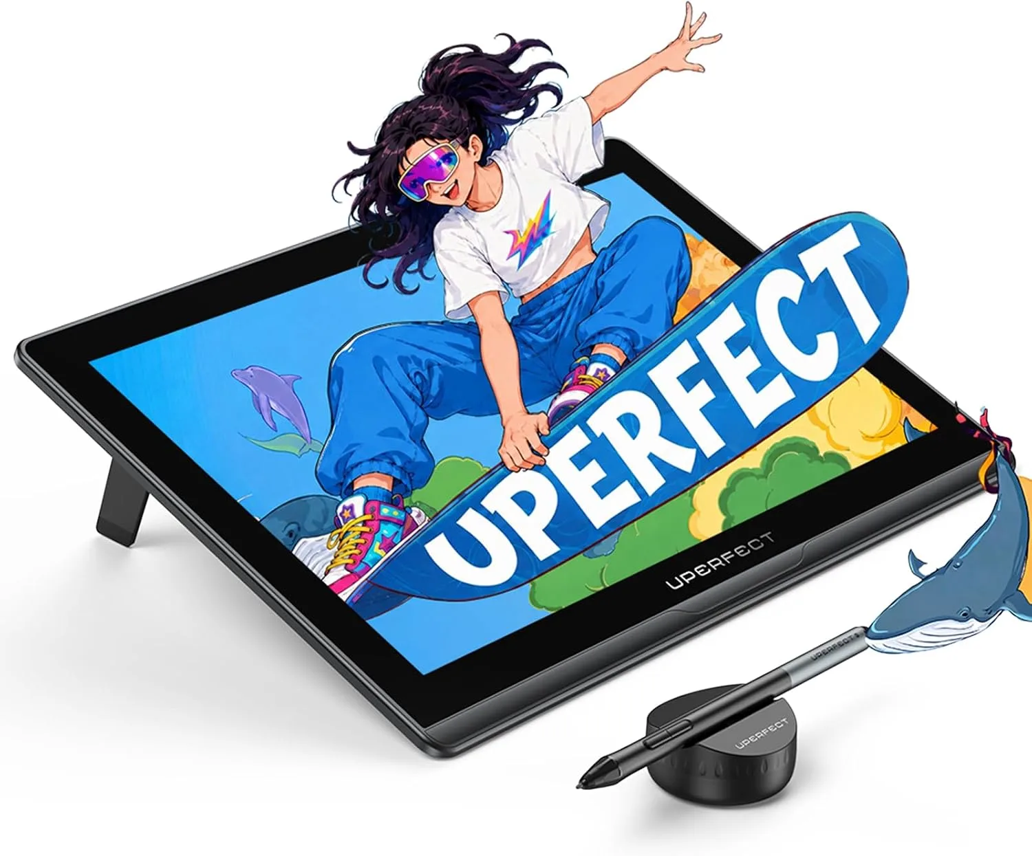 UPERFECT 14" Drawing Tablet with Screen, 2.5K, 16K Pen, 138% sRGB, ΔE<1.5