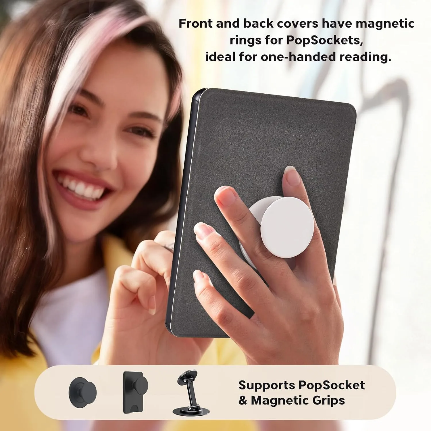 CoBak Case for 7" E-Readers - All New PU Leather Cover with Auto Sleep Wake Feature for E-Readers 2024 Released