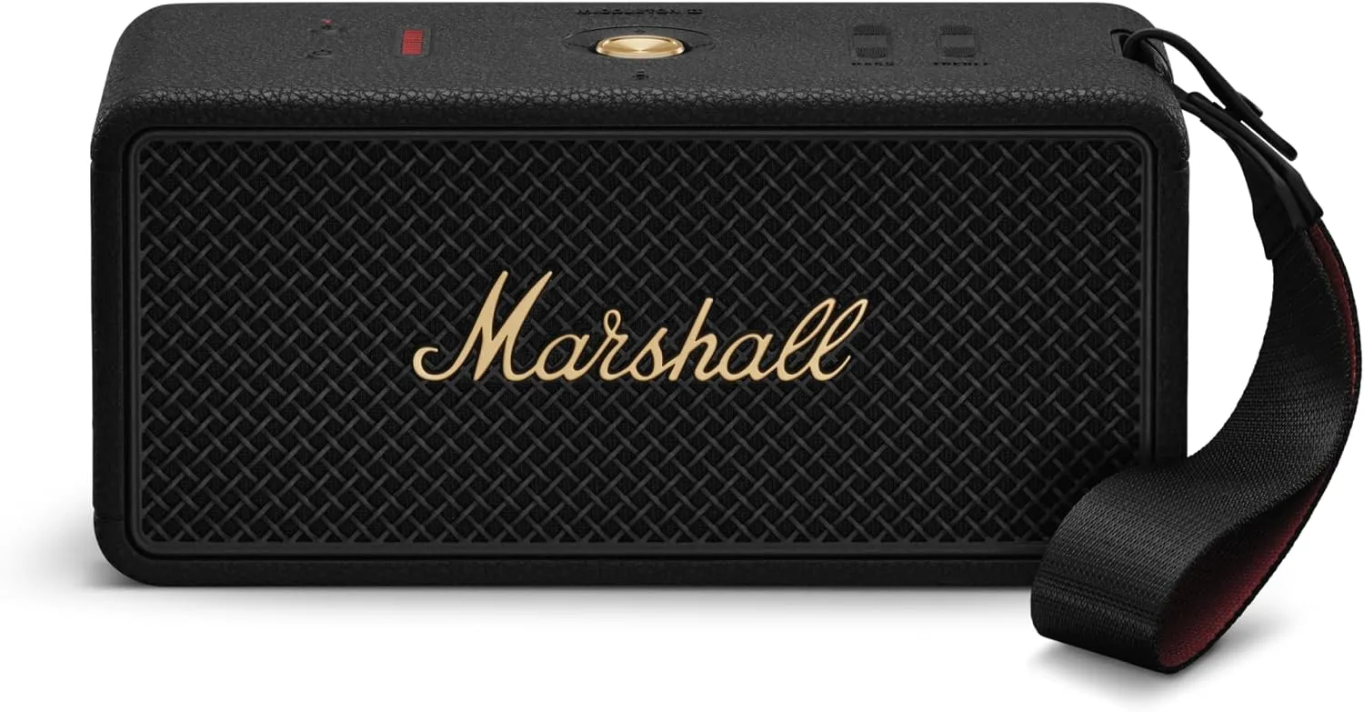 Marshall Middleton II Portable Bluetooth Waterproof Speaker - Black & Brass