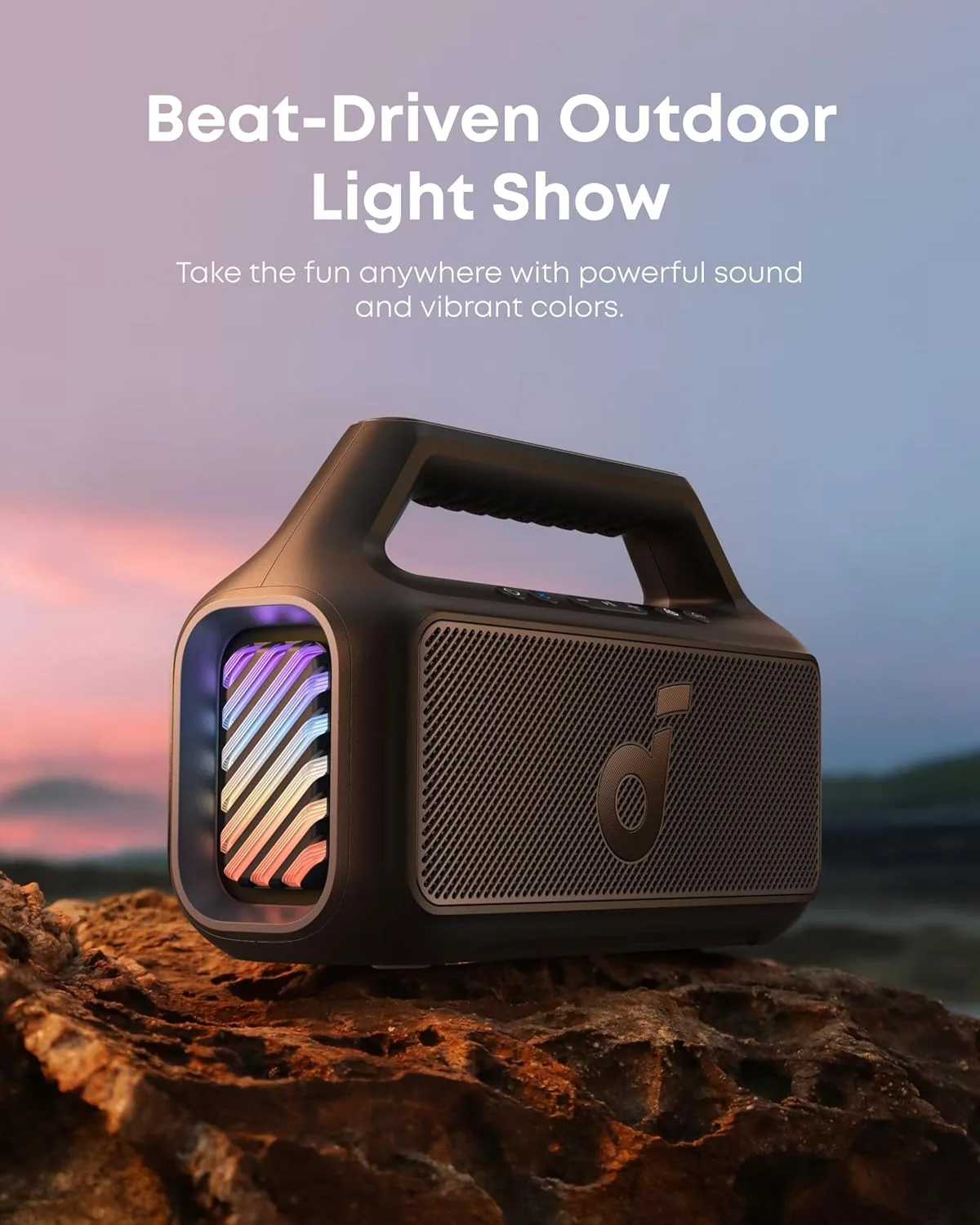 Soundcore Boom 2 by Anker, 80W Outdoor Bluetooth Speaker, 24H Playtime