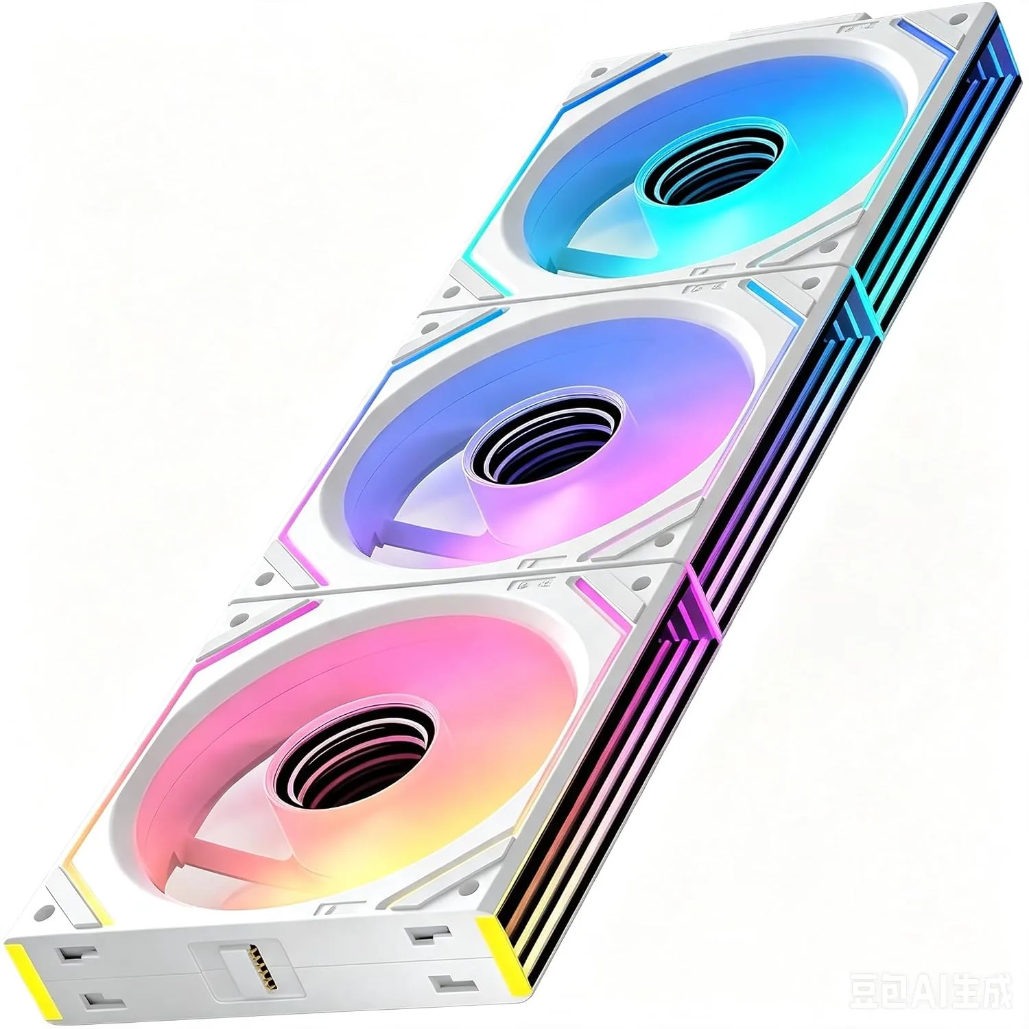 Interstellar V2 120mm PC Case Fans, White, Triple Pack