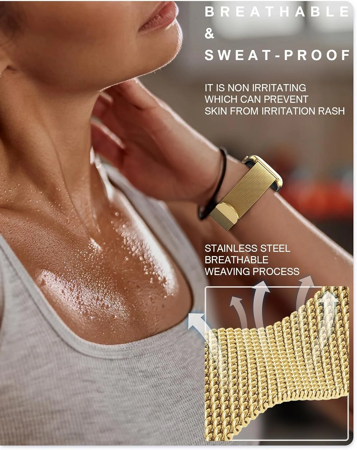 Original Milanese Loop Compatible with Apple Watch Bands for Women & Men