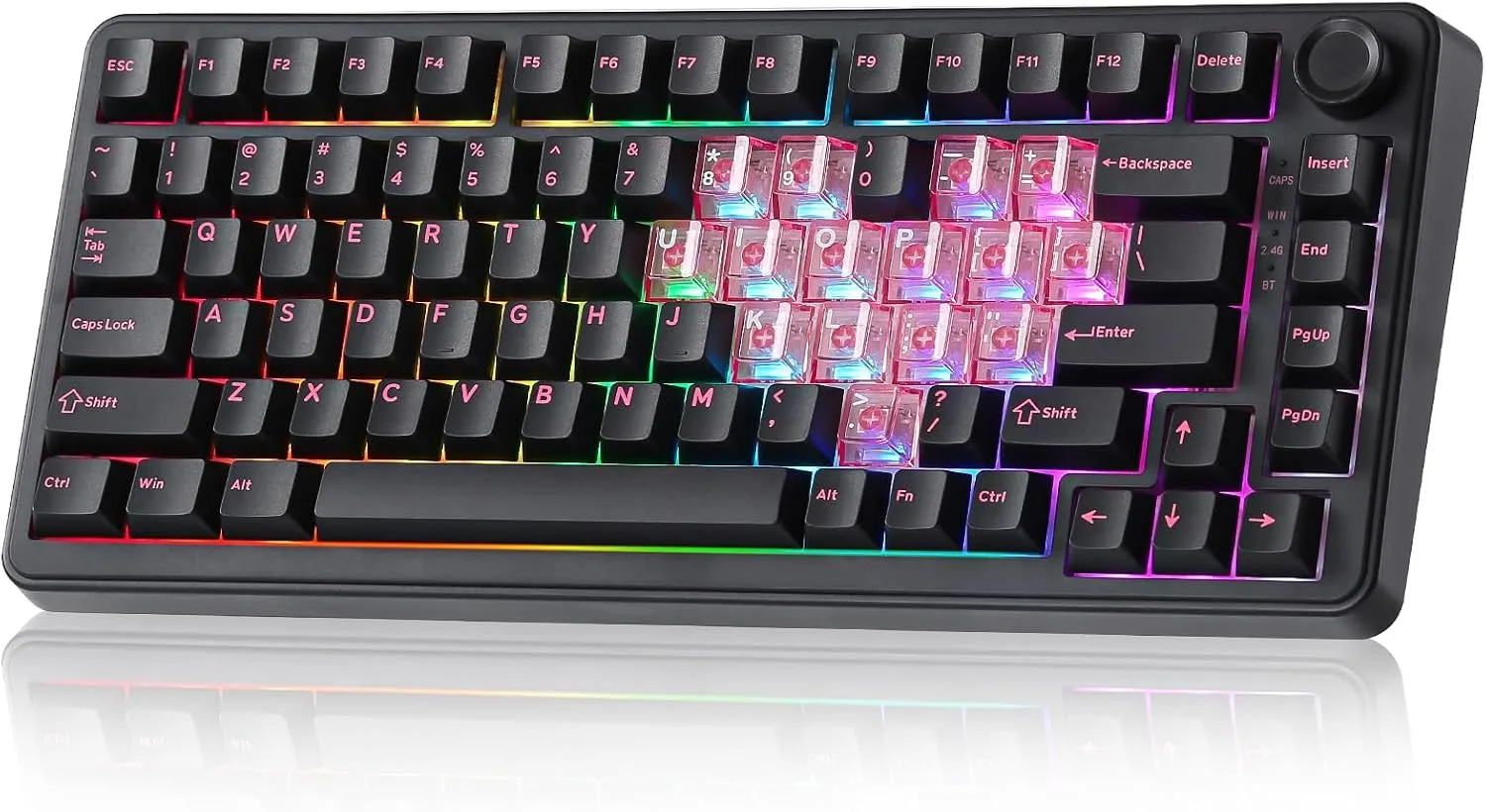 Teclado Gamer Mecánico Inalámbrico Yunzii B75 PRO 75% Negro