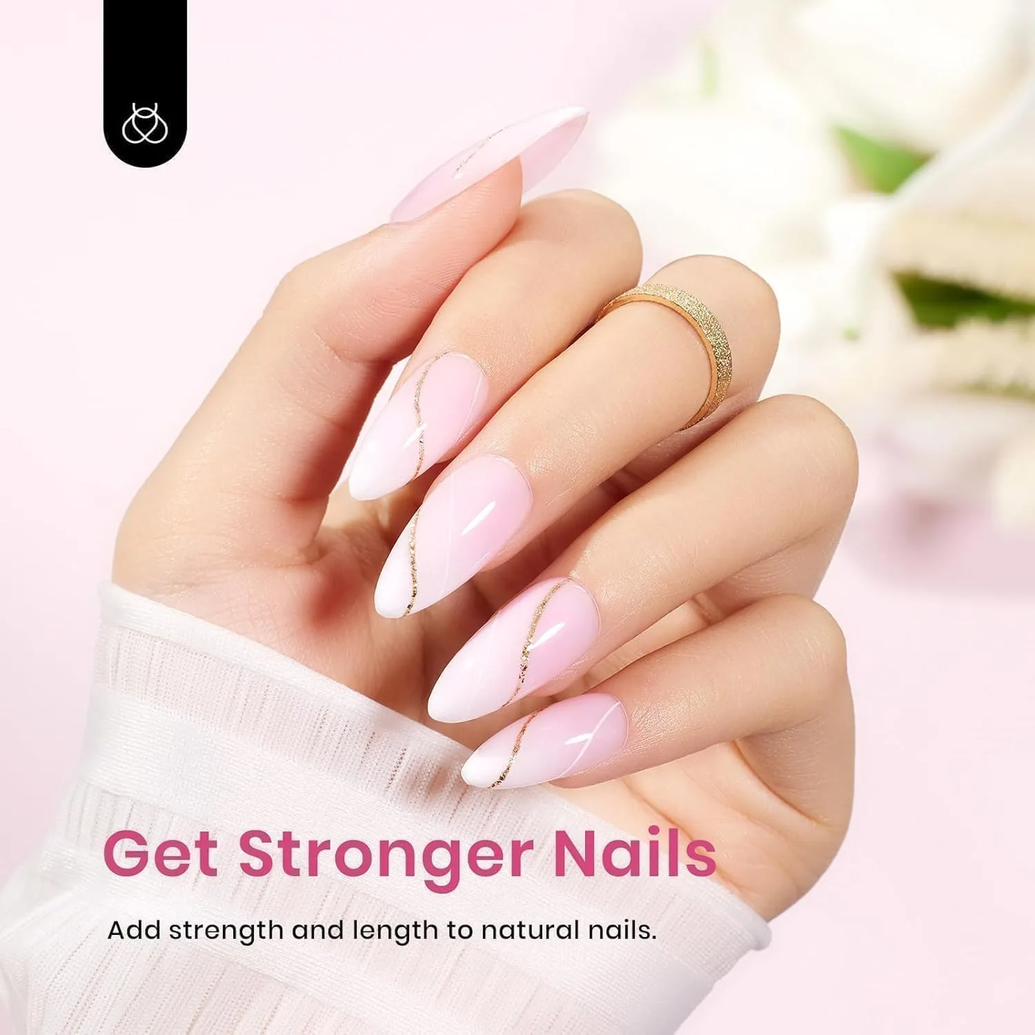 Beetles Builder Gel Set, 6 Colors 8 in 1 Nude Pink Builder Nails Gel