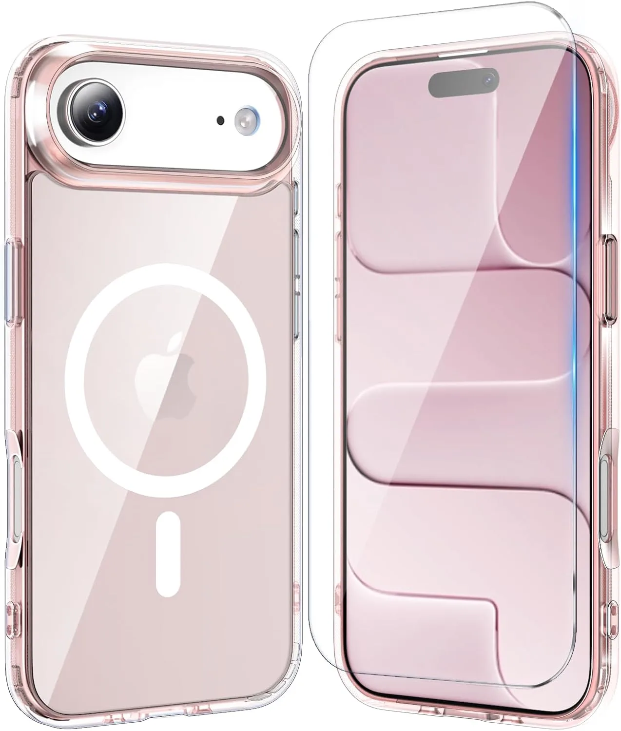 Temdan for iPhone AIR Case with Screen Protector Pink