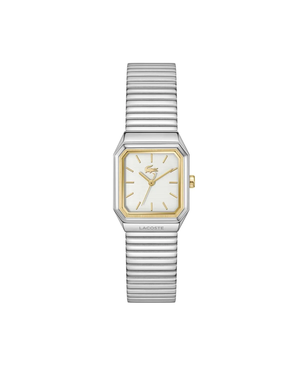 Lacoste Rene Women's Quartz Watch - Octagonal Case and Bezel, Three-Hand Dial, Mesh Bracelet - Modern, Vintage Timepiece - Gift for Her 23mm