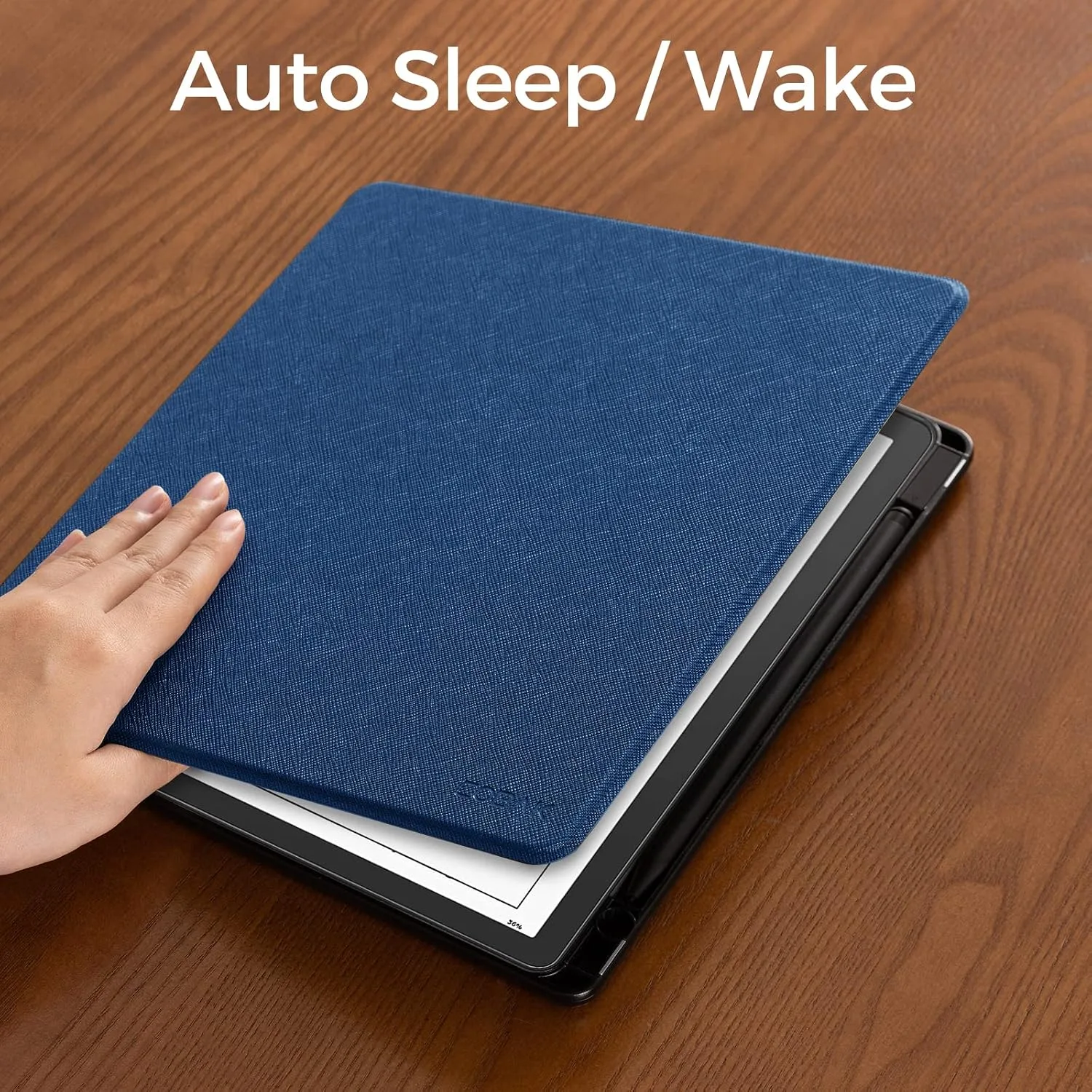 CoBak Case for Kindle Scribe - All New PU Leather Cover with Auto Sleep Wake Feature for Kindle Scribe 10.2" 2022 & 2024 Released with Pen Holder