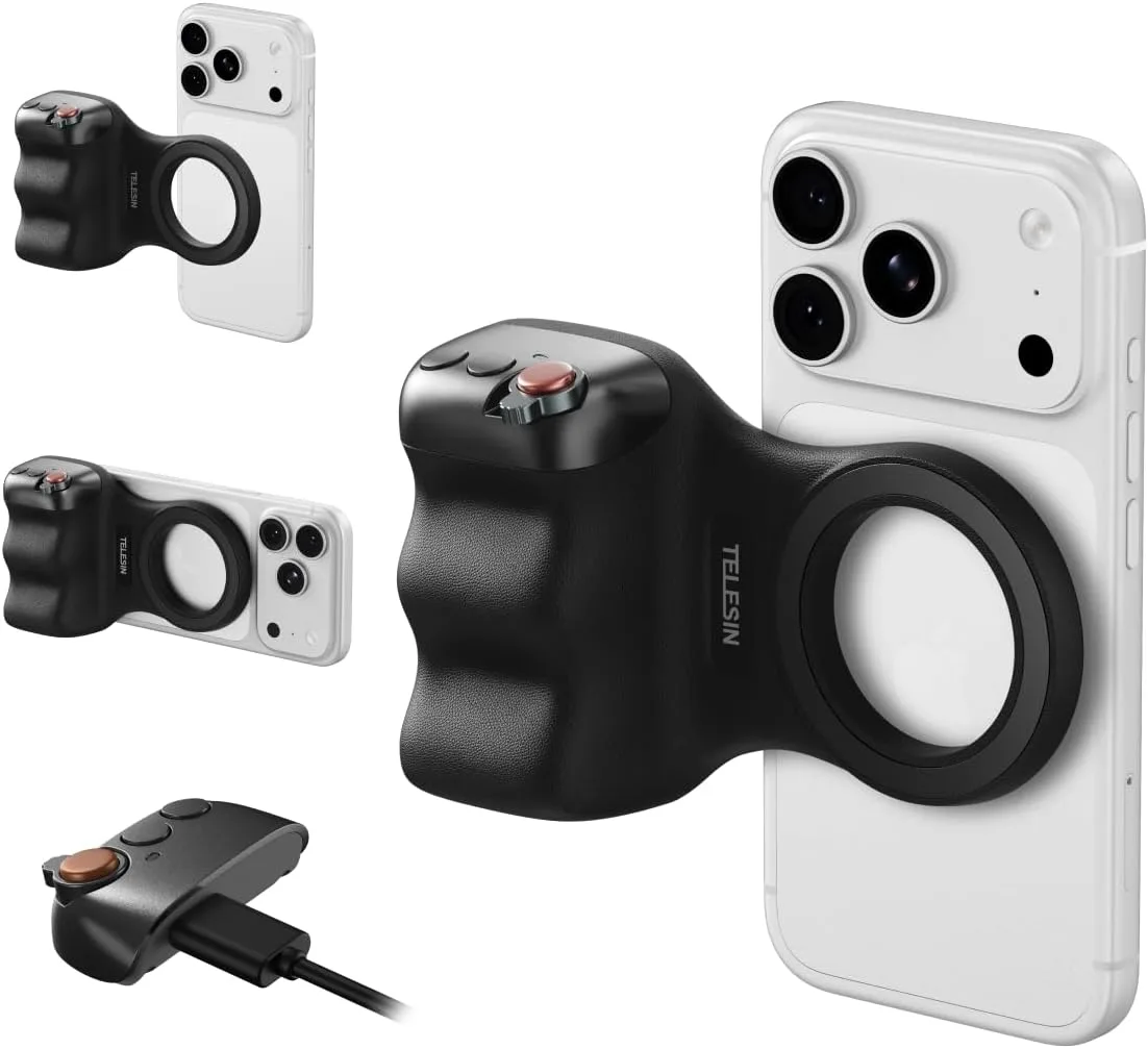 Soporte para celular Telesin Magnetic Phone Camera DSLR Style Grip para iPhone y Android
