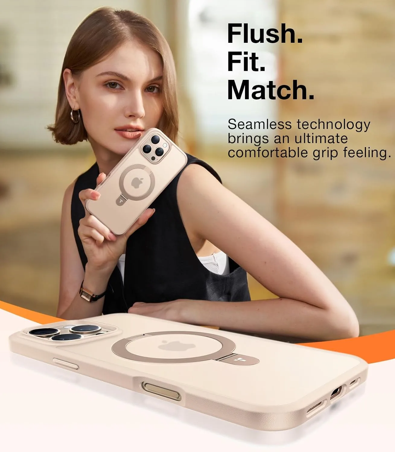 TORRAS Smarter Magnetic Stand for iPhone 16 Pro Max Case Hands-Free Viewing