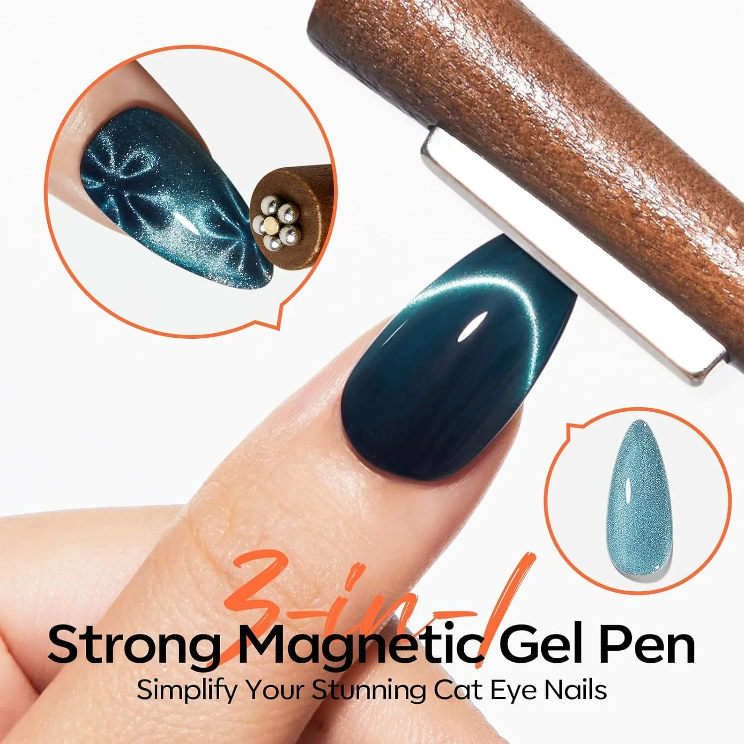 modelones Cat Eye Magnet 7PCS Gel Polish Tools Sizes Hollow Circle 3-in-1