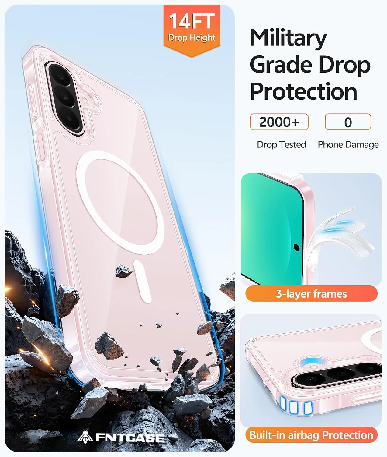FNTCASE for Galaxy A27 5G Phone Case, Fit for Magsafe, Screen Protector