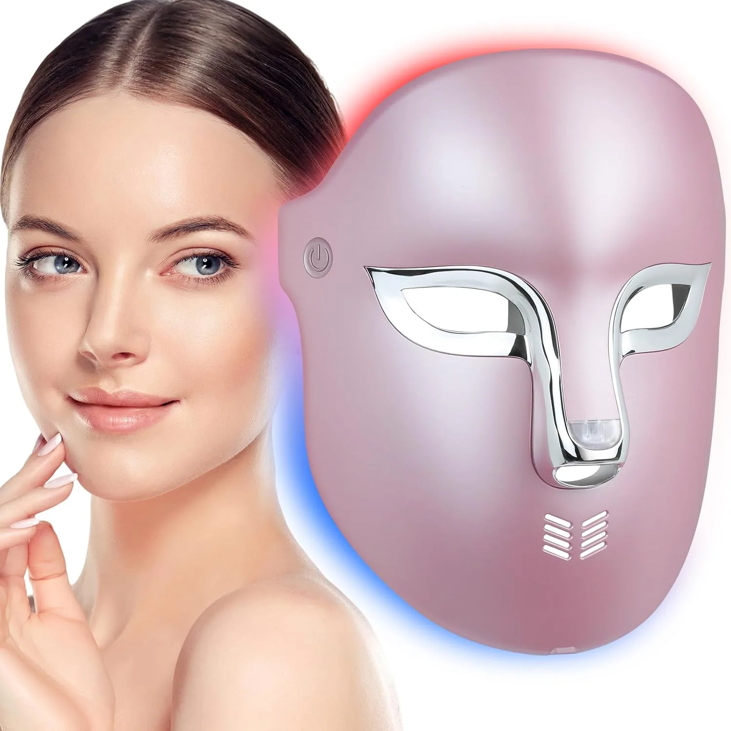 FSA Red Light Therapy Mask for Face : Acne Removal,Wrinkles Redness,Wirless Remote,Salon Grade HSA Infrared Face Mask, Anti Aging Skincare for Home,2000mAh Rechargeable Led Light Therapy Facial Mask