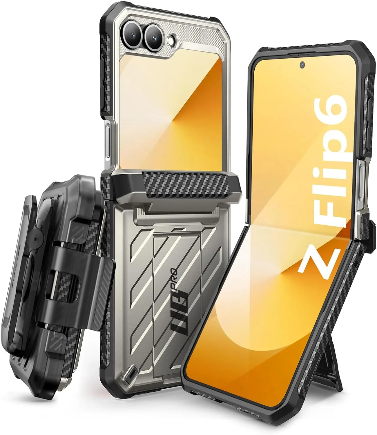 SUPCASE for Samsung Galaxy Z Flip 7 FE / 6/5 Case with Kickstand, Tigray