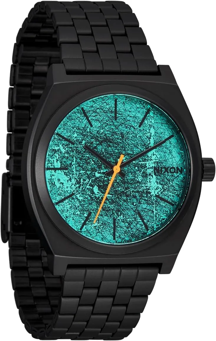 NIXON Time Teller A045 - 100m Water Resistant Men's Analog Fashion Watch (37mm Watch Face, 19.5mm-18mm Stainless Steel Band)