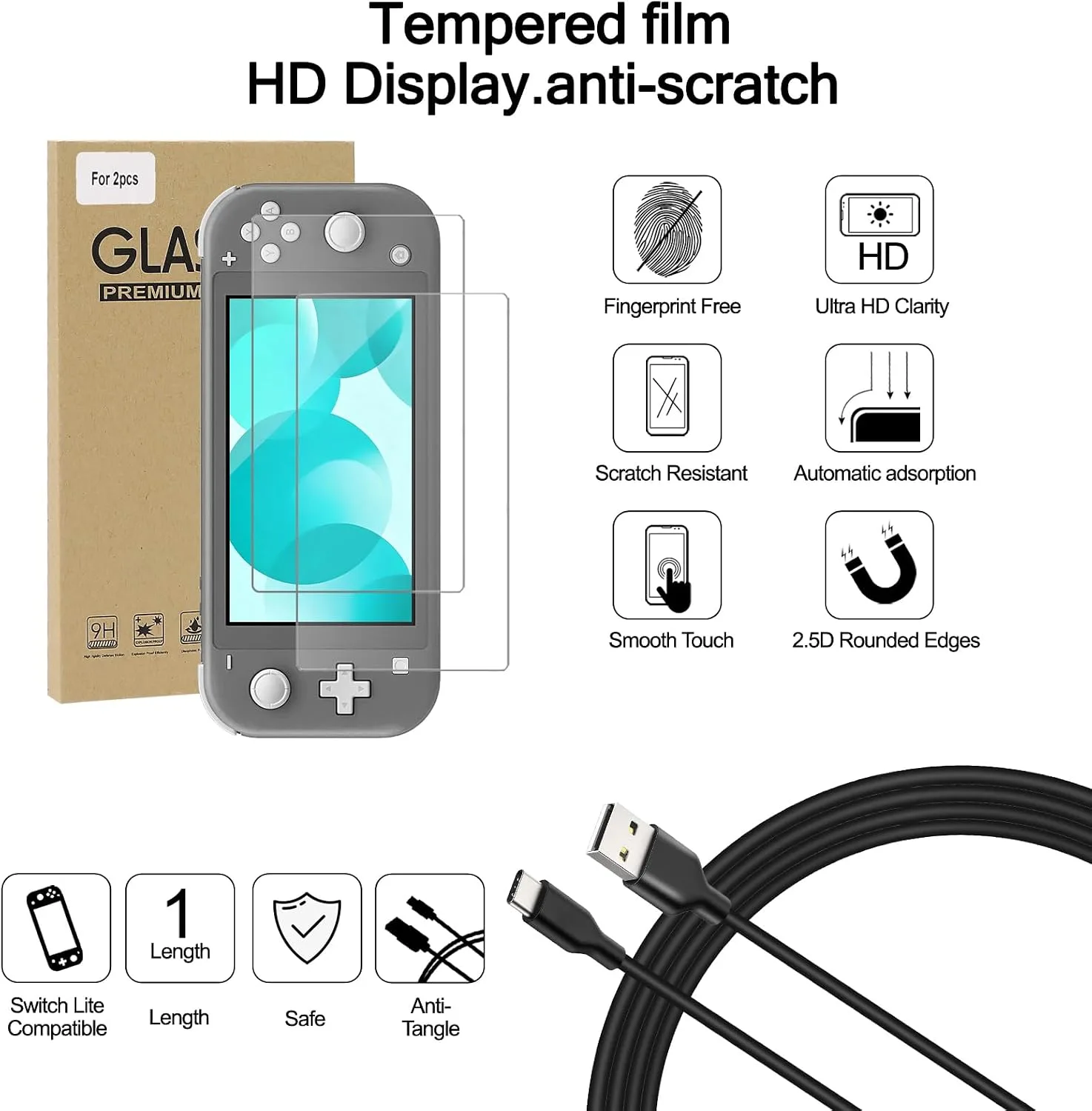 Switch Lite Case 16-in-1 Accessories Bundle for Nintendo Switch Lite (2019)