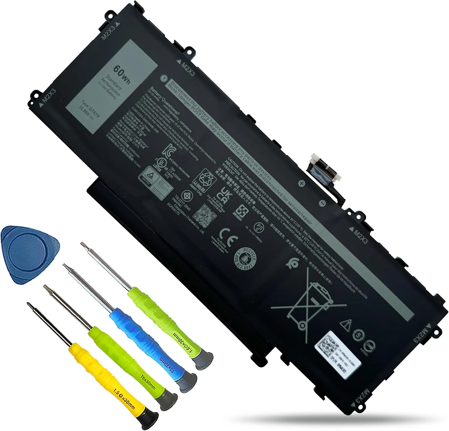 GT6TK Laptop Battery for Dell Latitude 9440 9450 2-in-1 Series
