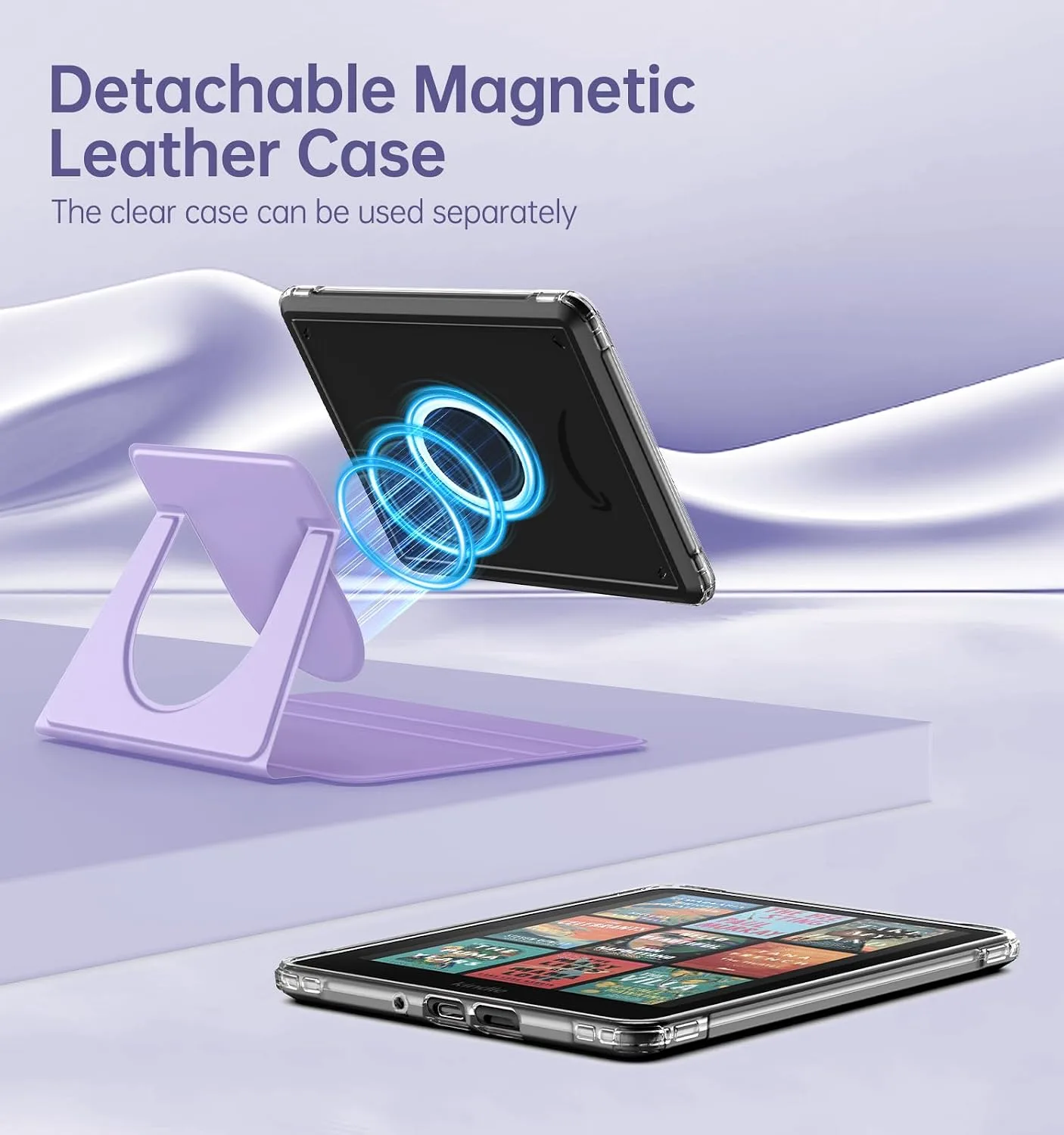 MoKo 360°Rotating Detachable Case for 7" eBook Reader, Lilac