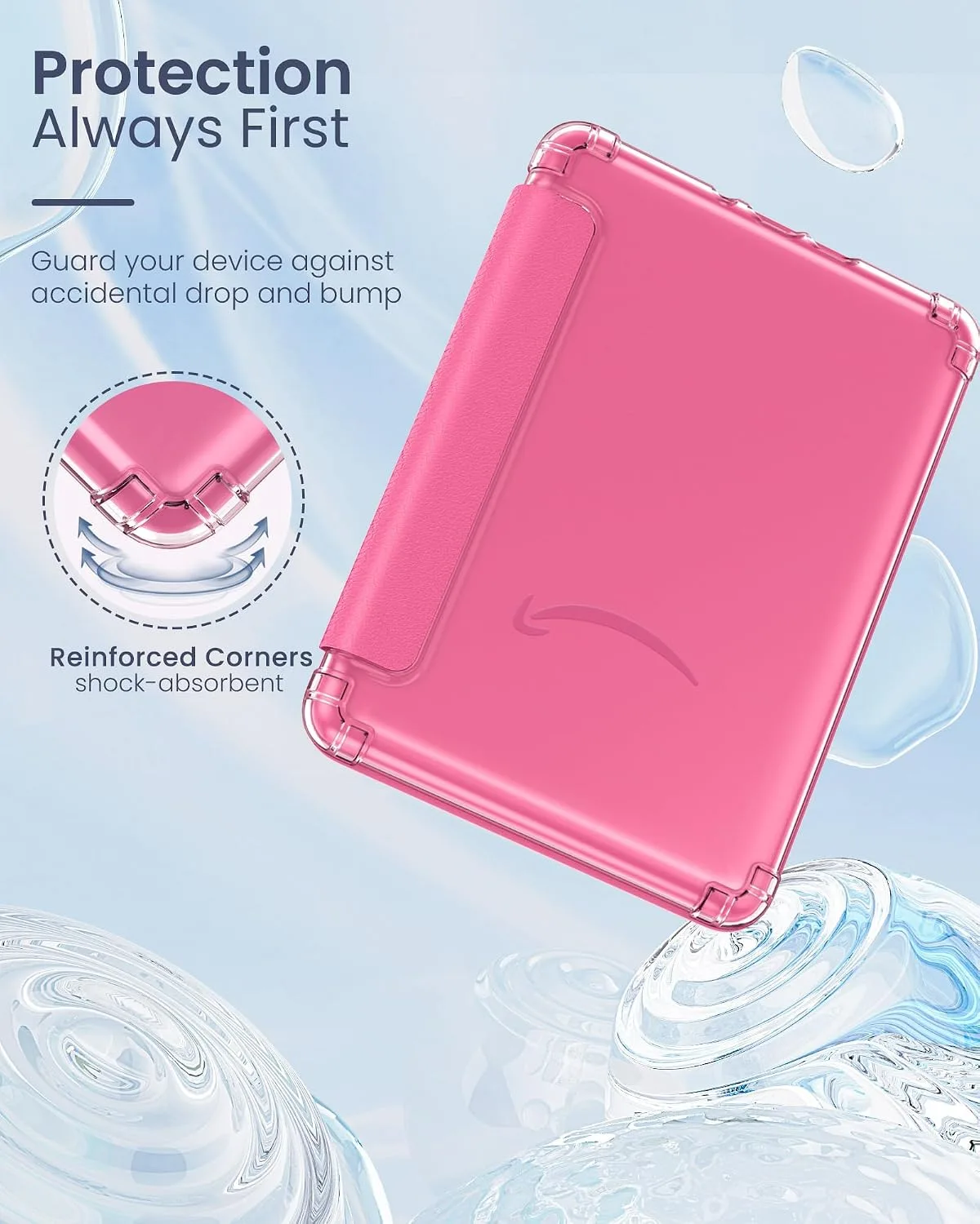 Moko Case for Kindle Paperwhite 12th Gen & Colorsoft 2024,Raspberry