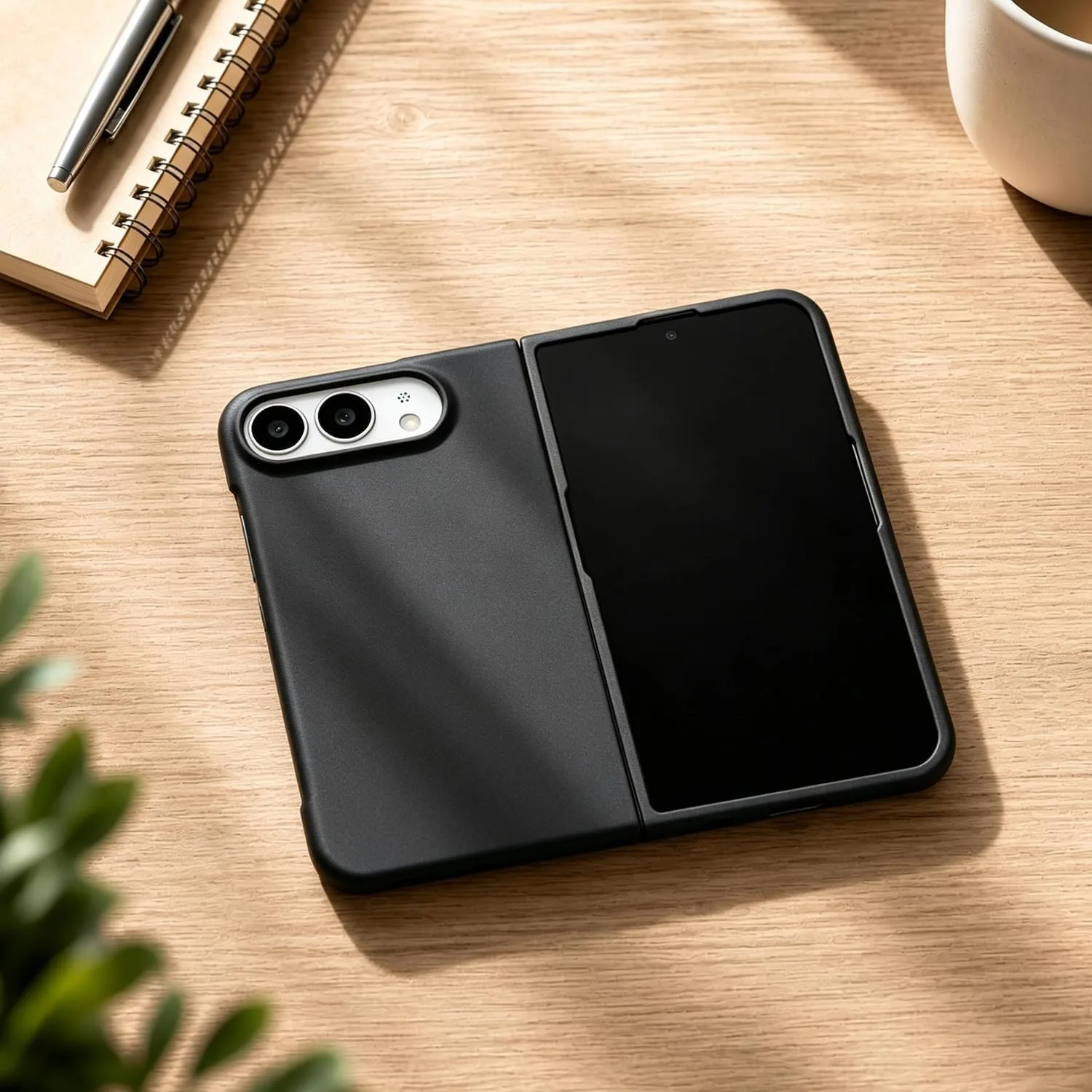 Matte PC Case for iPhone Duo - Black