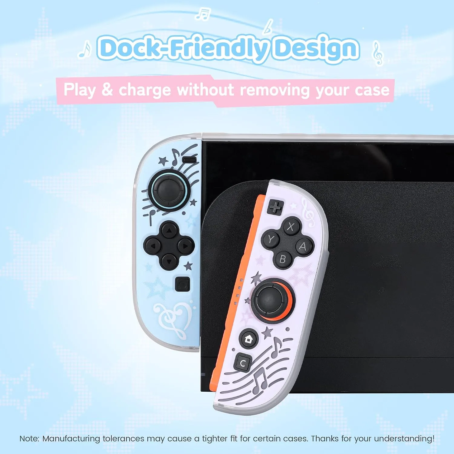 GeekShare Protective Shell Compatible with Switch 2 (Music Notes)