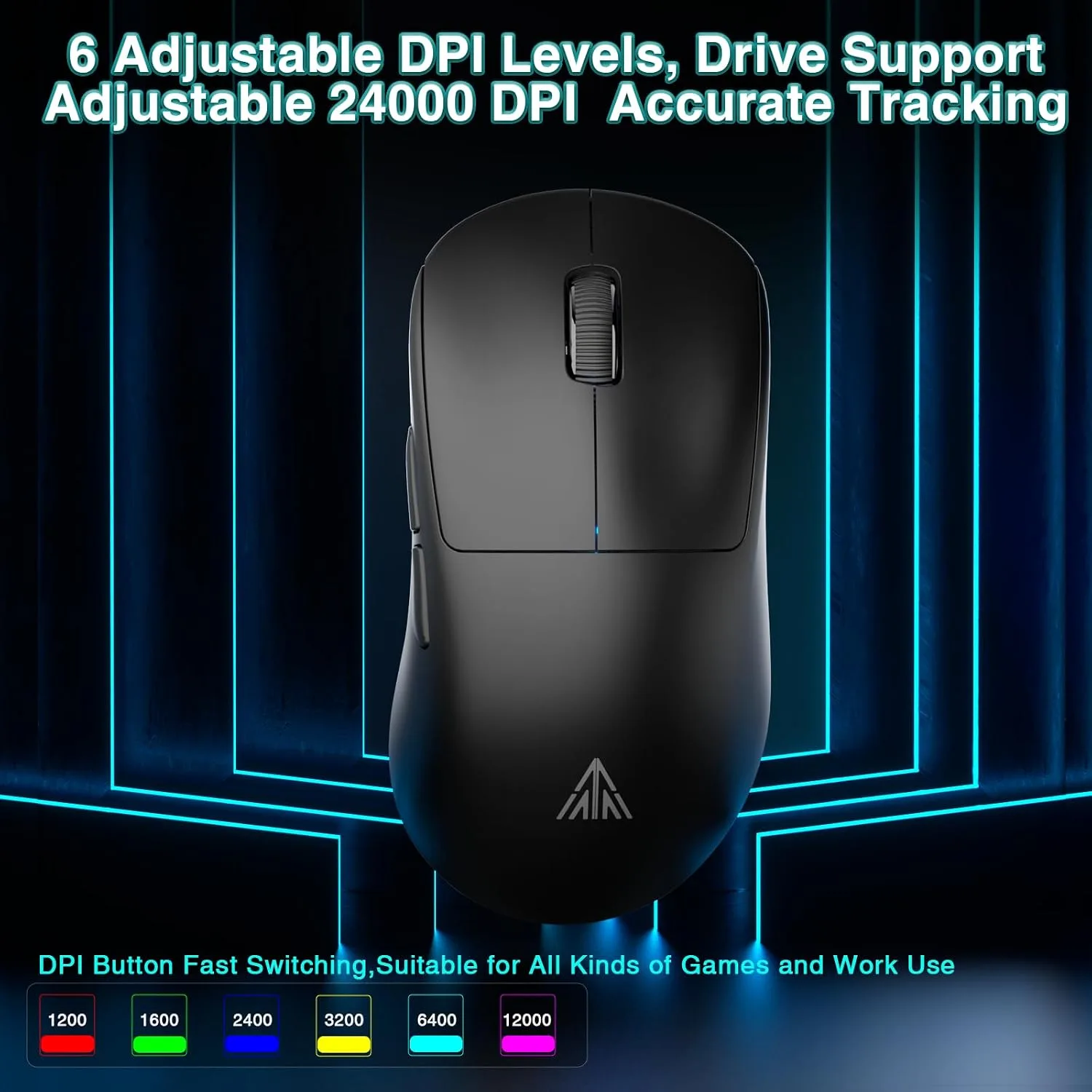 SOLAKAKA SM850 - Wireless Gaming Mouse - Programmable Buttons for Win/Mac