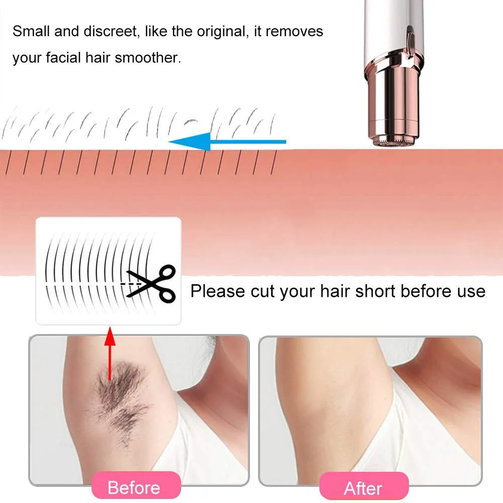 Facial Hair Remover Replacement Heads: Compatible with Flawless GEN 1 Finishing Touch Facial Hair Removal Tool for Women As Seen On TV 18K Gold-Plated Rose Gold