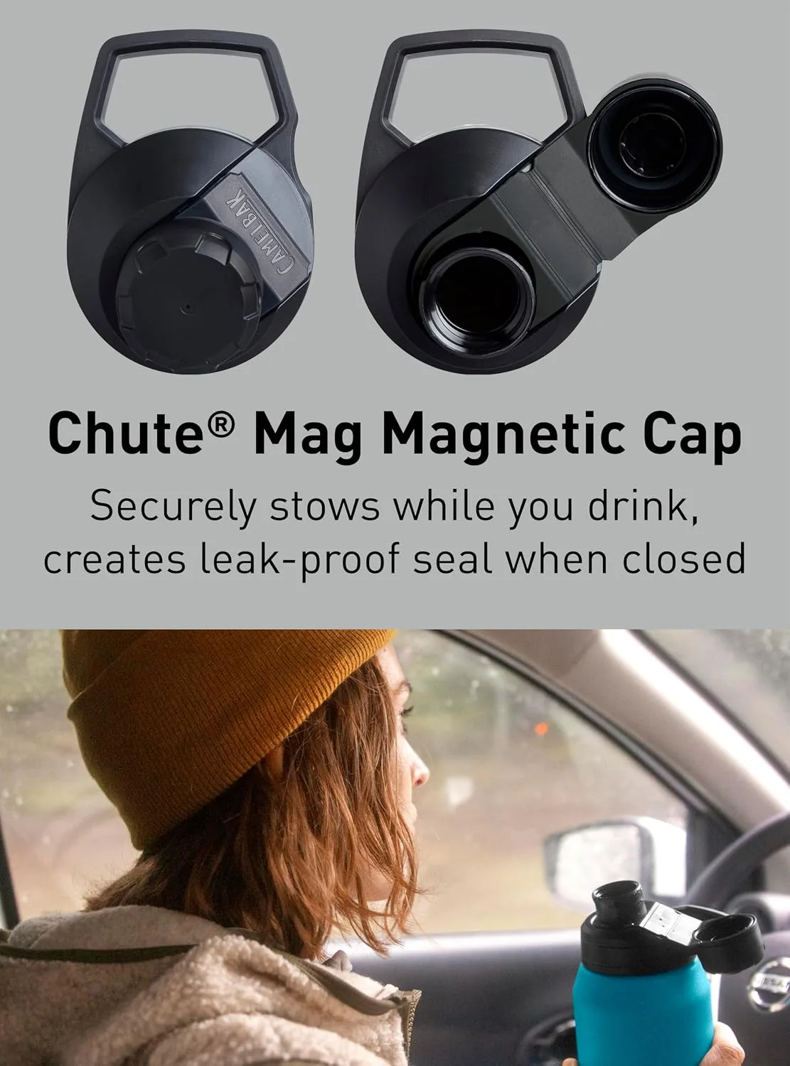 CamelBak Chute Mag Vacuum Insulated Stainless Steel Water Bottle, Magnetic Leak‑Resistant Cap for Everyday Hydration