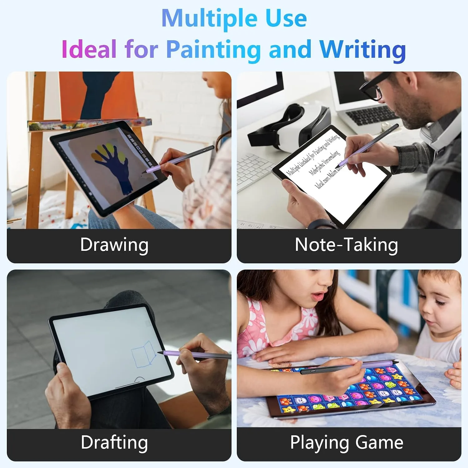 COO Stylus Pen for iPad Pro Air Mini 2018-2024, Palm Rejection Fast Charge