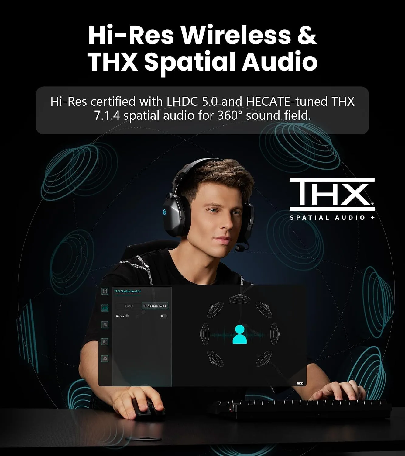 Edifier G5 MAX Gaming Headset, 305H Battery, THX Audio, Space Grey
