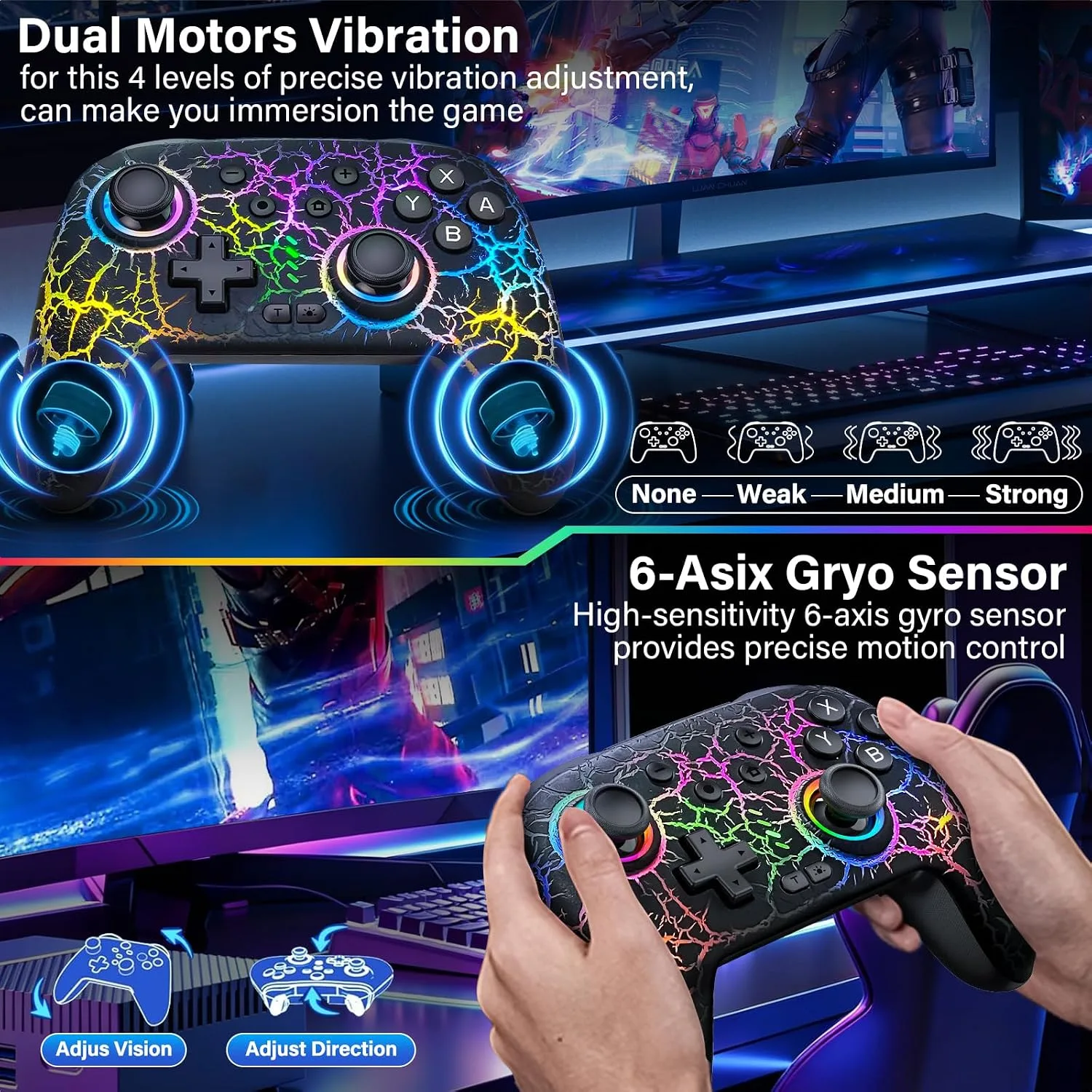 Switch Controller for Nintendo Switch/Lite/OLED, Wireless Switch Controller