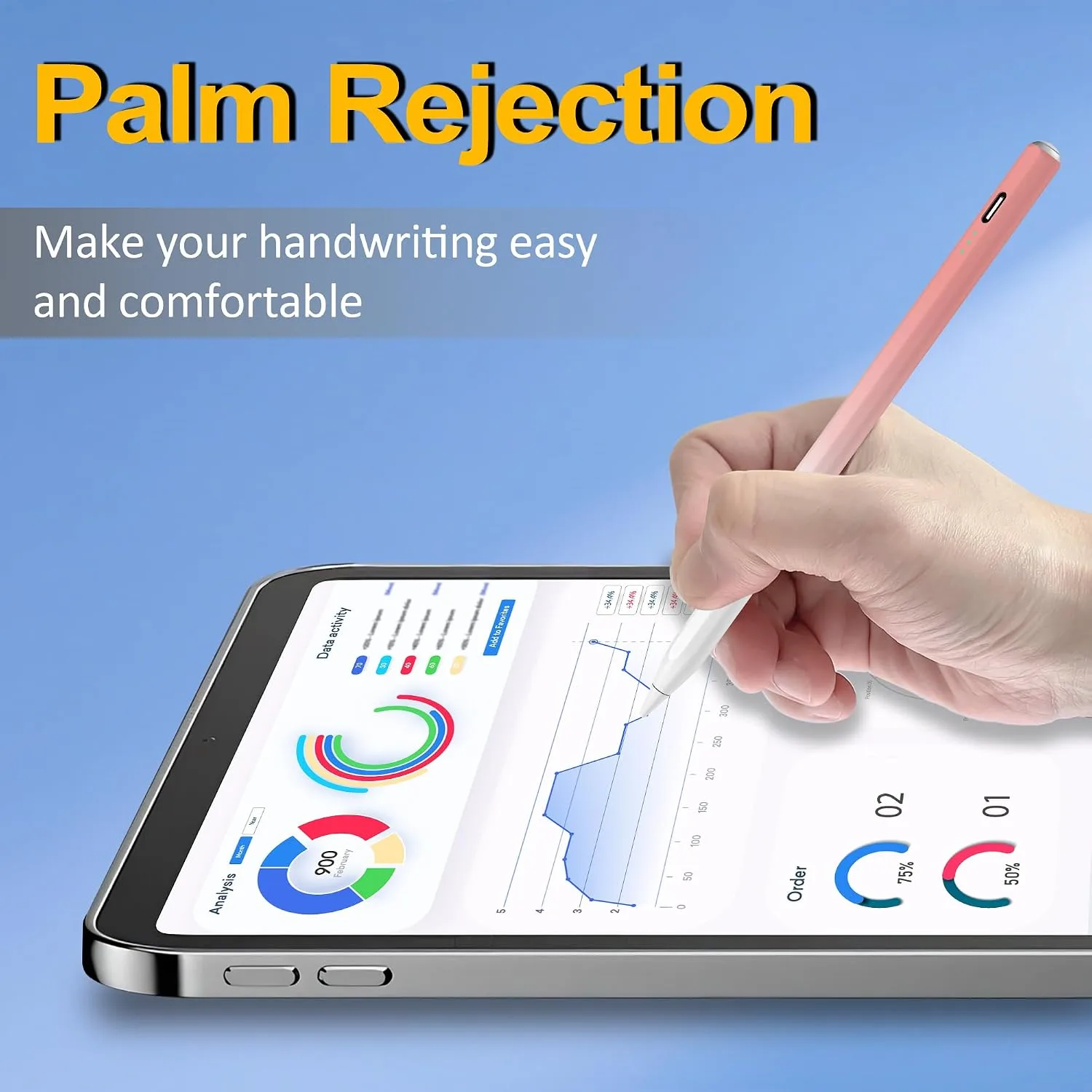Stylus Pen for iPad 2026-2018, 15 Mins Fast Charge Pencil for iPad A16 11th/10th/9-6th Generation, Air M4 M3 M2 11"/13"/5-3rd, Pro M4 11/12.9/13, Mini A17 Pro/6/5th, Tilt Sensitivity Palm Rejection
