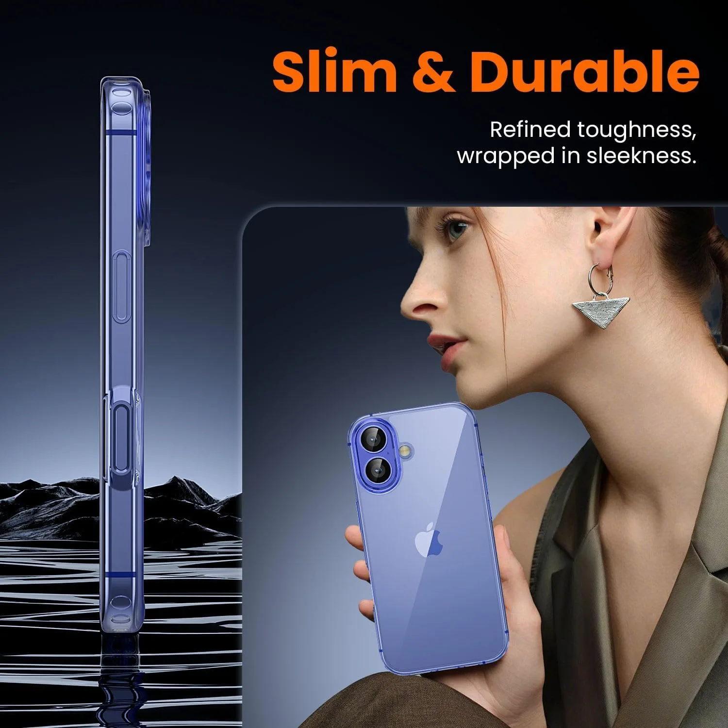toushion 3 in 1 for iPhone 16 Case Transparent