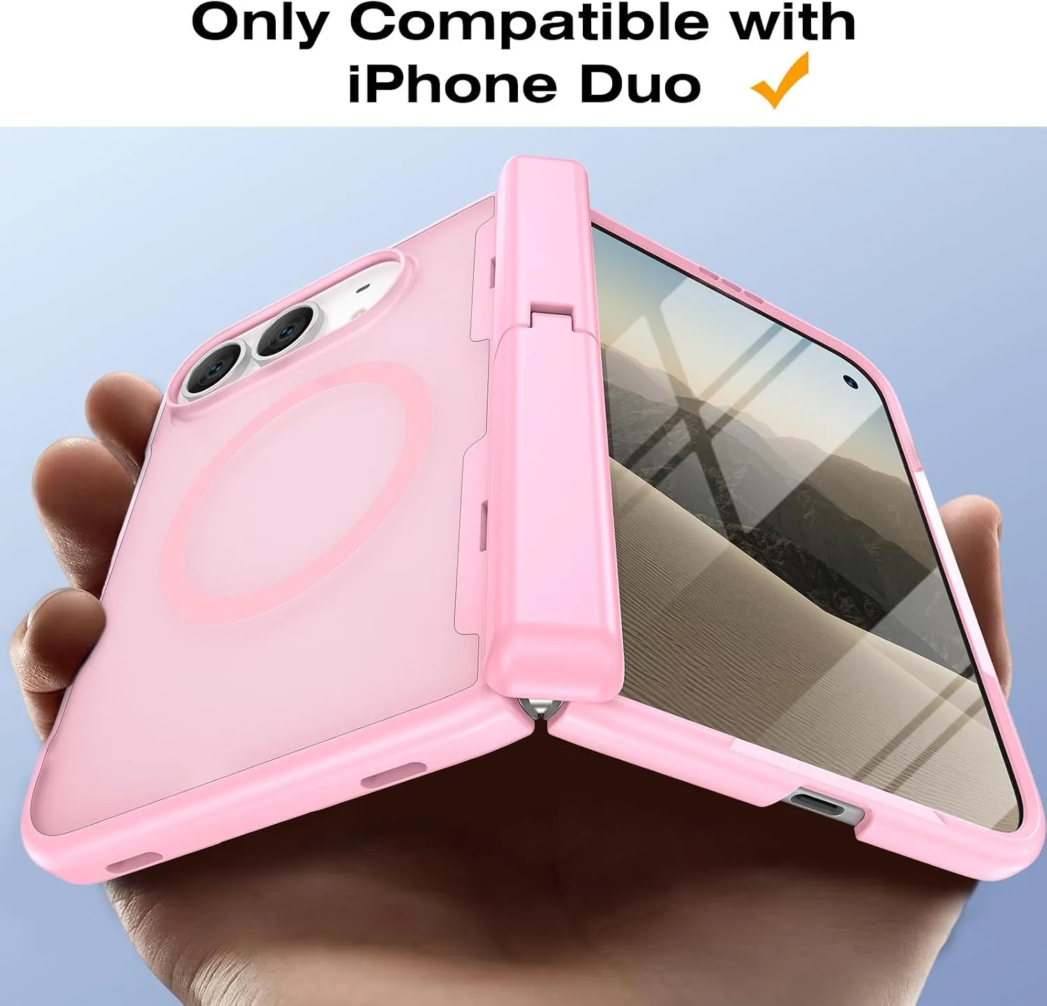 VEGO Magnetic for iPhone Duo Fold Case with Stand Compatible with Magsafe