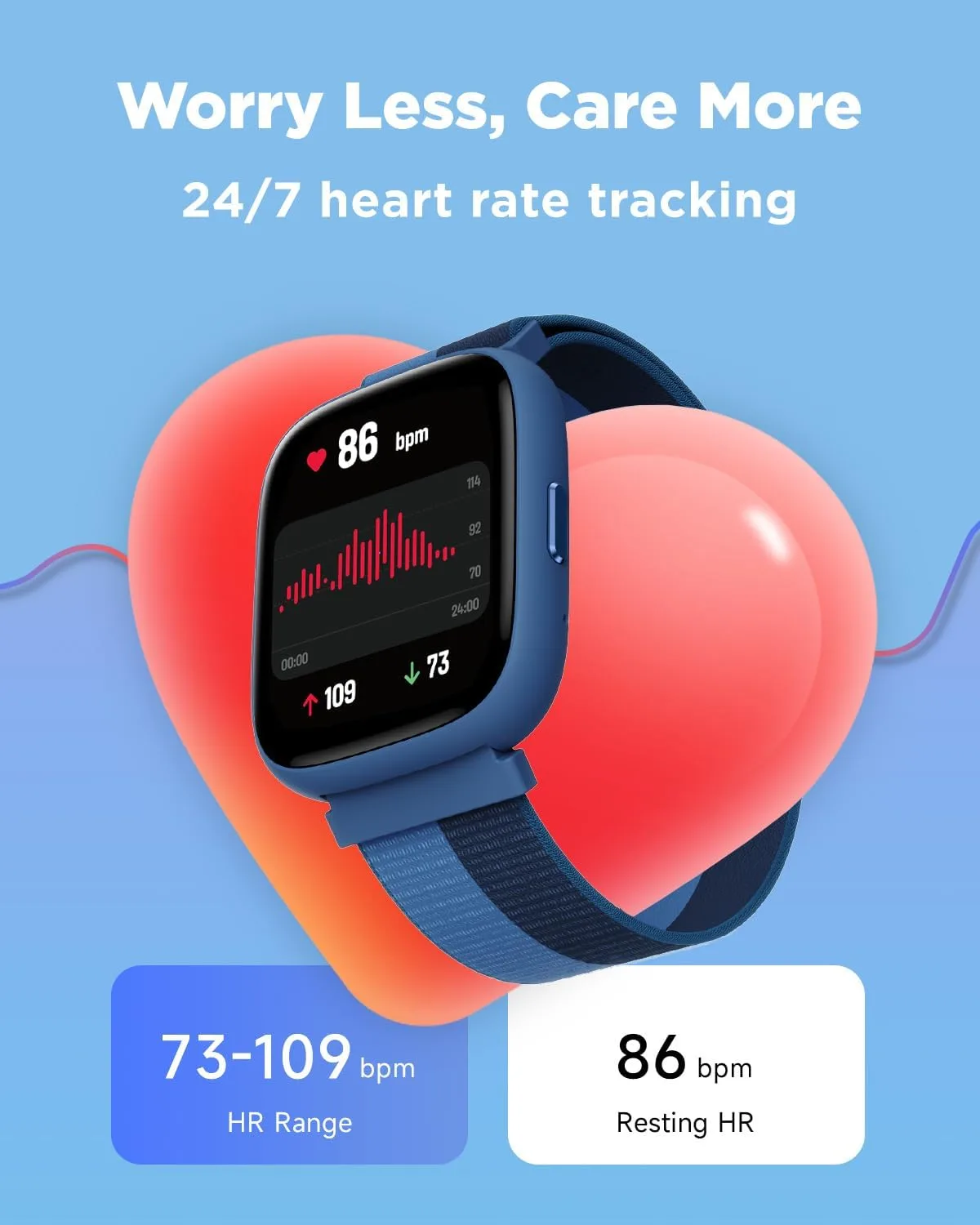 BIGGERFIVE Smart Watch for Kids, 1.8" Fitness Tracker Watch with Pedometer