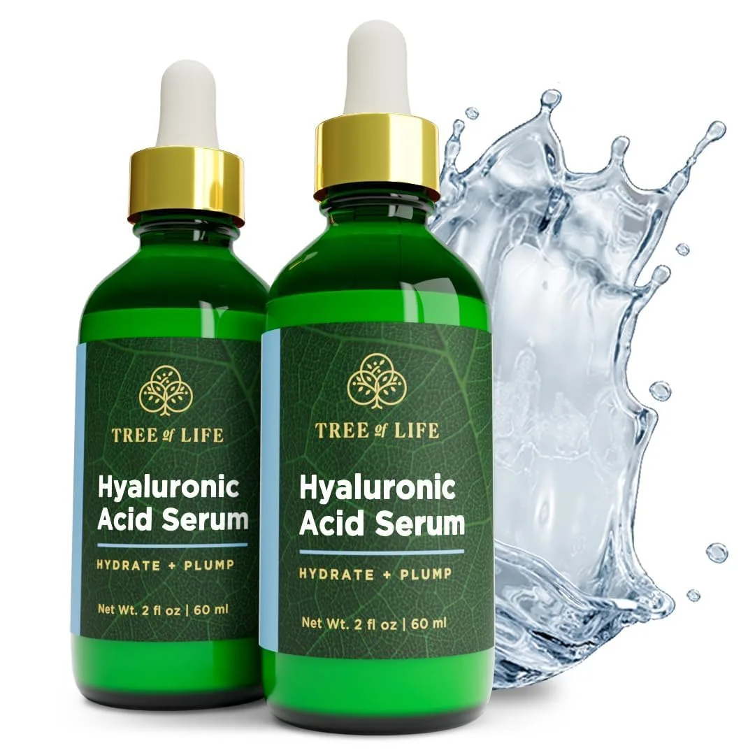 Tree of Life Hyaluronic Acid Serum for Face, Hydrating Serum, 4 Fl Oz