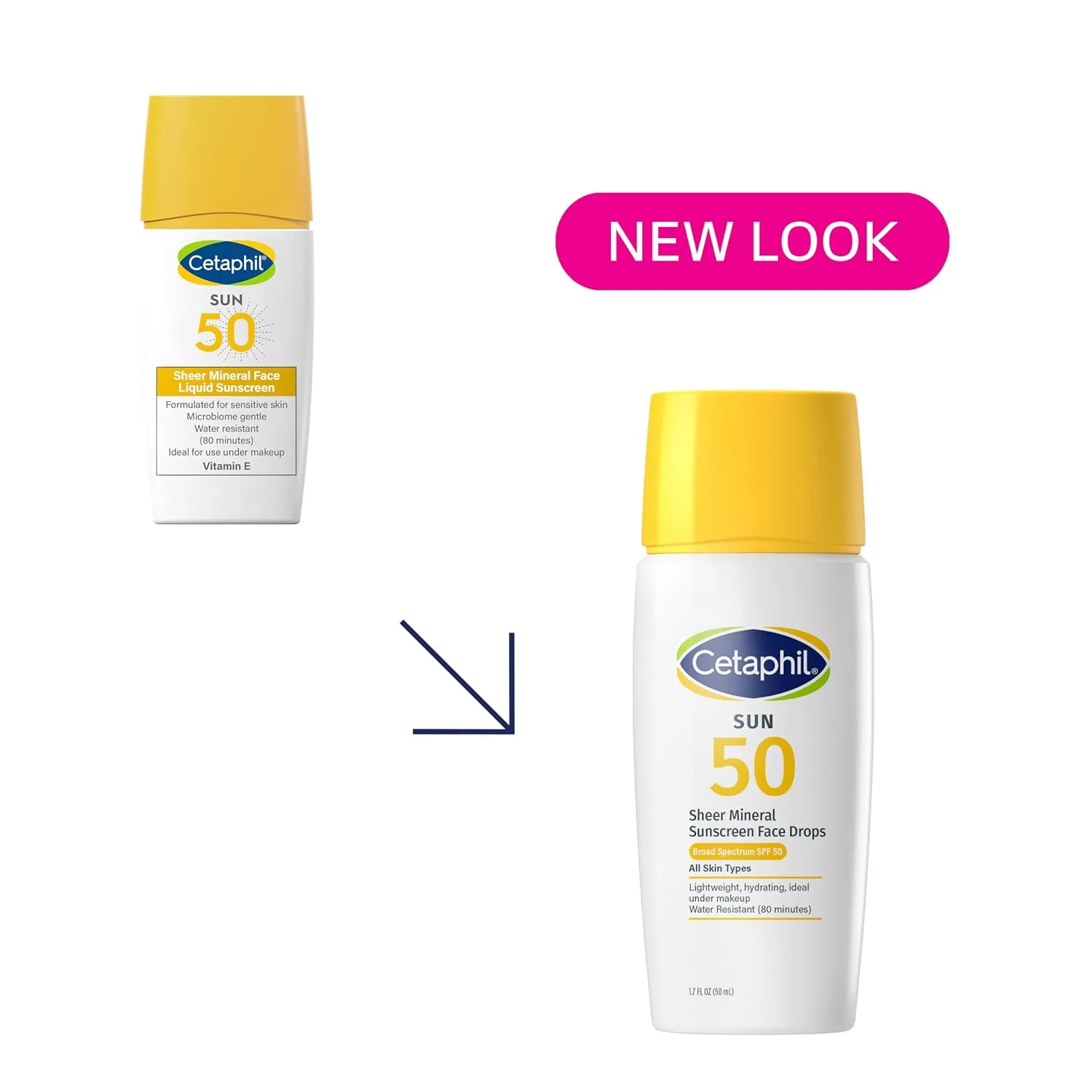 Cetaphil Sheer Mineral Face Sunscreen, SPF 50, Zinc Oxide, 1.7oz