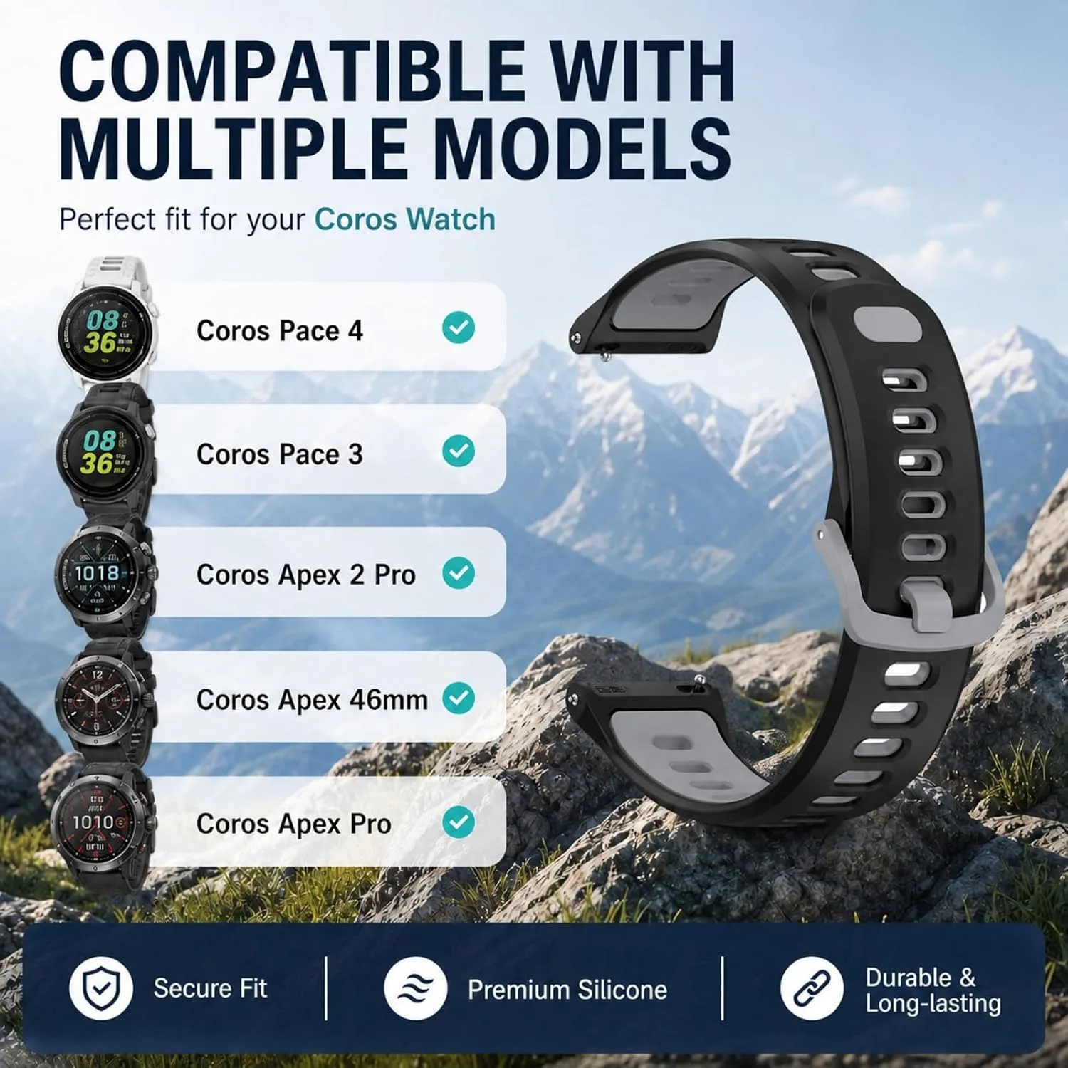 Watch Band for COROS PACE 3/PACE 4/PACE Pro