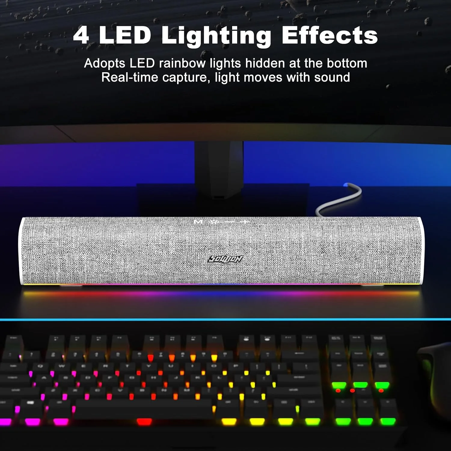 SOULION Bluetooth Computer Speakers for Desktop USB Plug & Play
