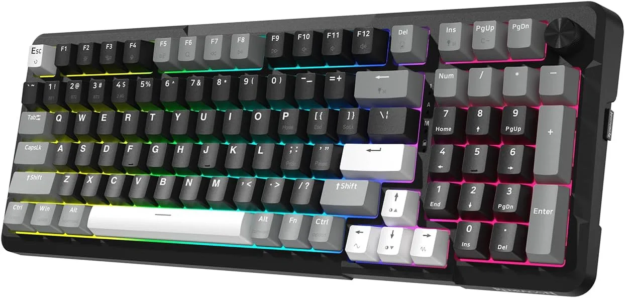 Teclado Gamer Mecánico Inalámbrico Redragon K742 con Perilla para PC