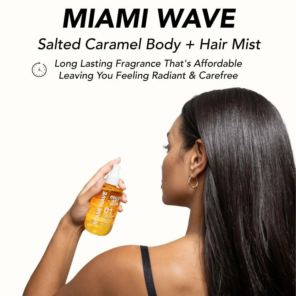 Holler Miami Wave Salted Caramel Body And Hair Mist, 8.11 fl oz