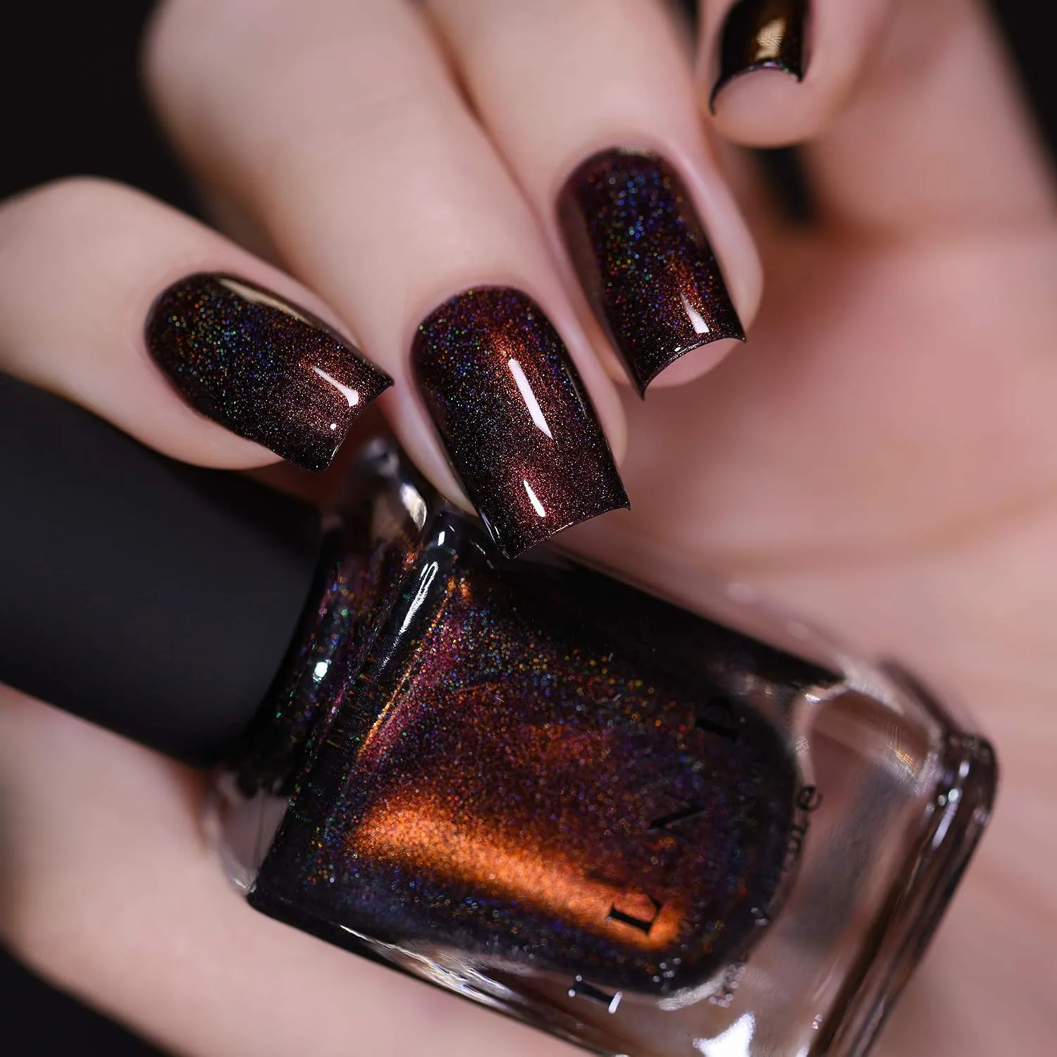 ILNP Dash of Cocoa - Intense Dark Chocolate Holographic Nail Polish