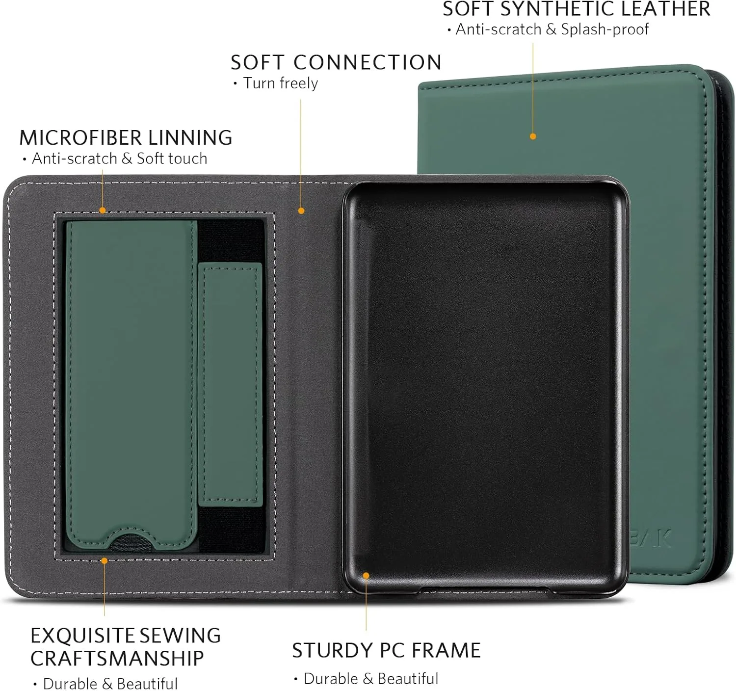 CoBak Case with Stand for for 6" Kindle (2024 & 2022, 11th Gen)
