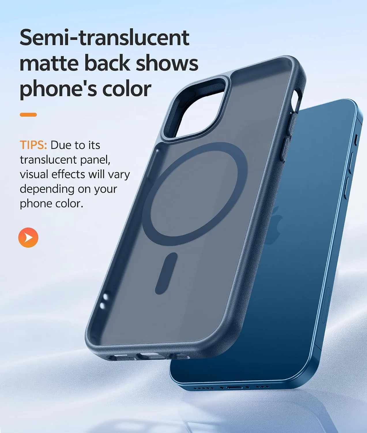 FNTCASE for iPhone 12 / 12 Pro Case, Fit for Magsafe, Blue