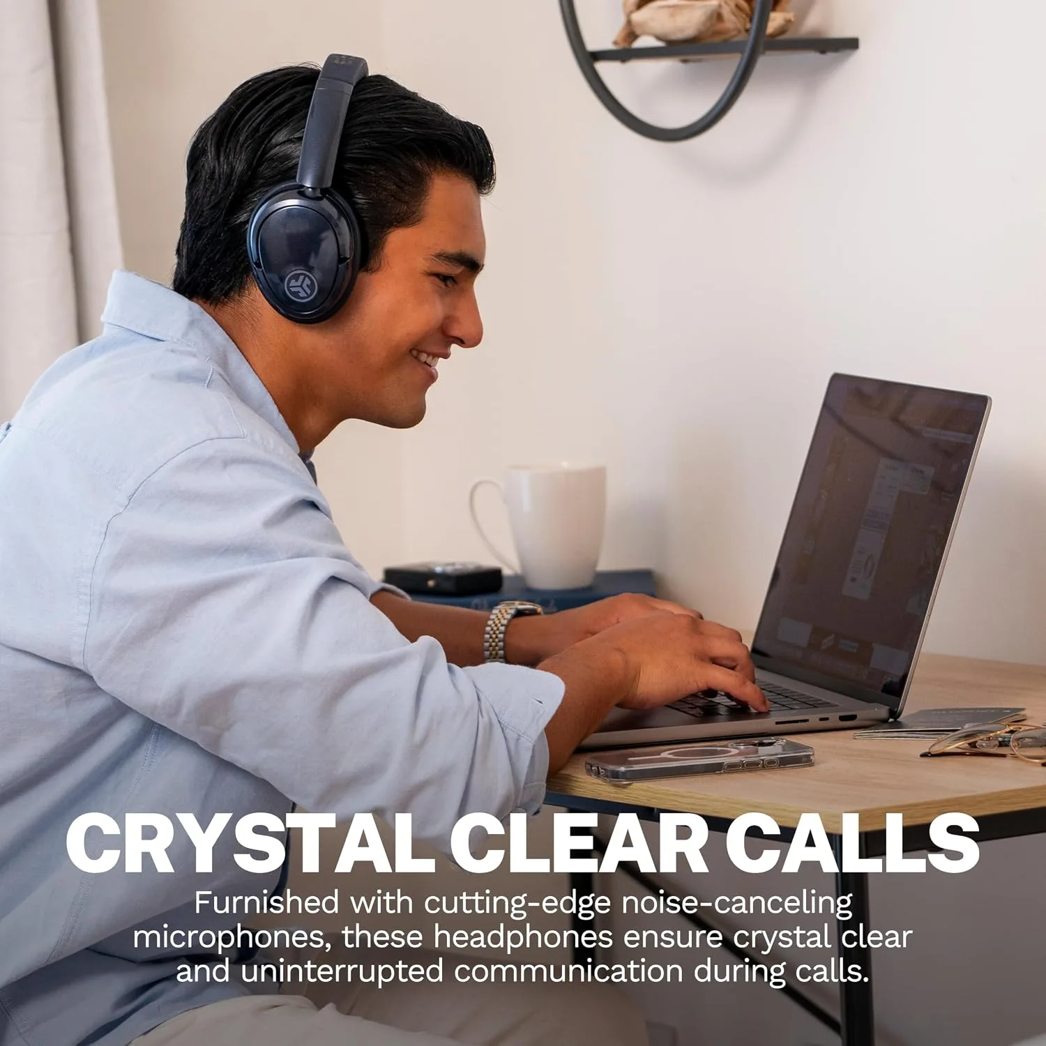 JLab JBuds Lux ANC Jelle Wireless Over-Ear Headphones, Royal Caviar